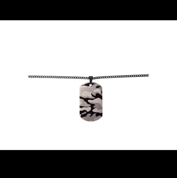 Believe by Brilliance Stainless Steel Men's Camo Dog Tag Necklace - Picture 3 of 5